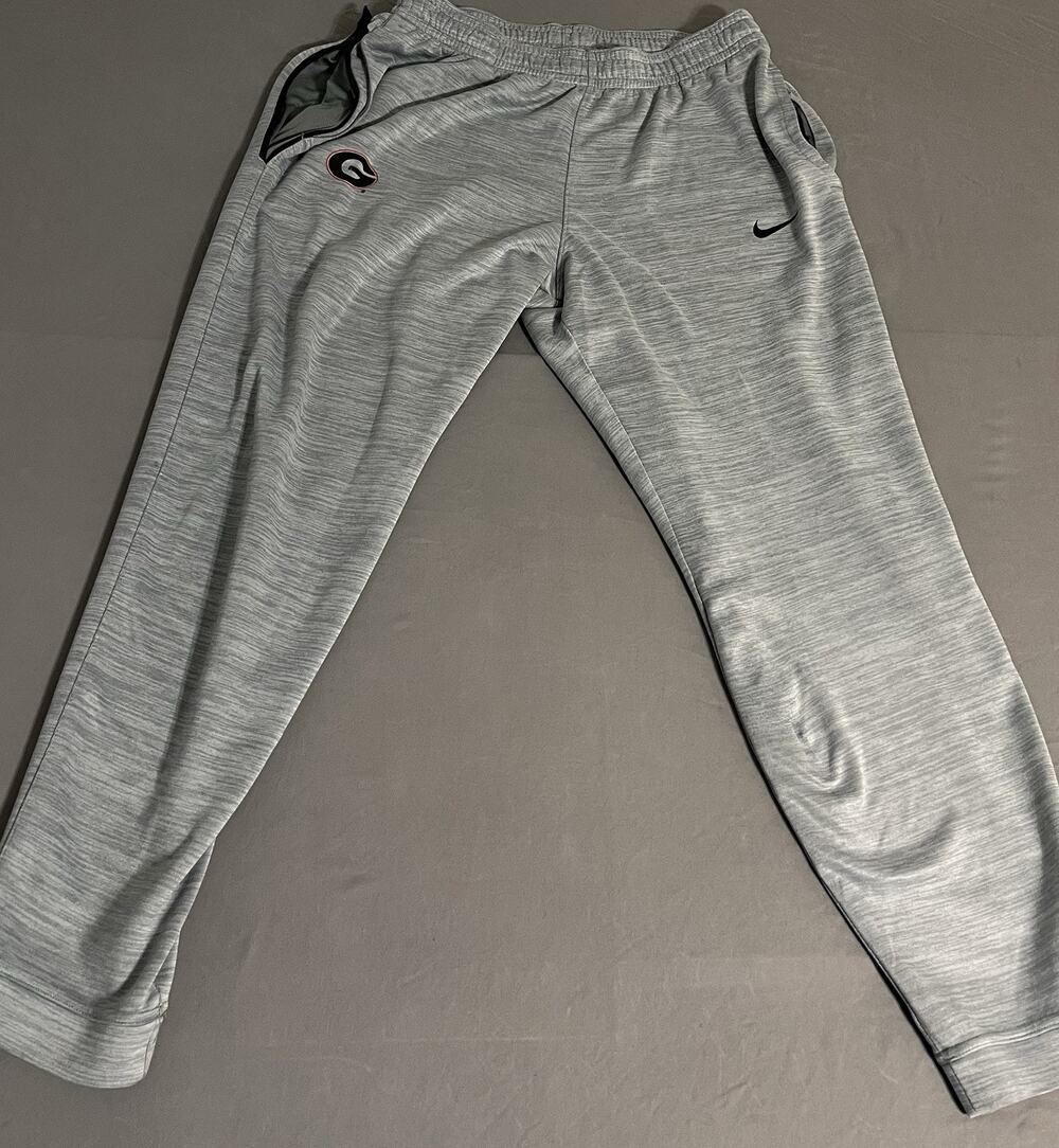 Nike Georgia Bulldogs Dri-Fit Gray Sweatpants XL UGA Logo Performance Pants